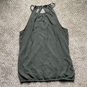 Express high neck chiffon tank